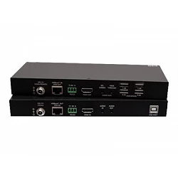 C2G HDMI HDBaseT + 3.5mm, USB-B to A, and RS232 over Cat Extender Box Transmitter to Box Receiver