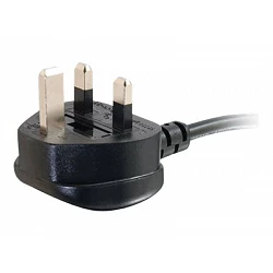 C2G 3m 18 AWG UK 90° Power Cord (IEC320C13R to BS 1363)