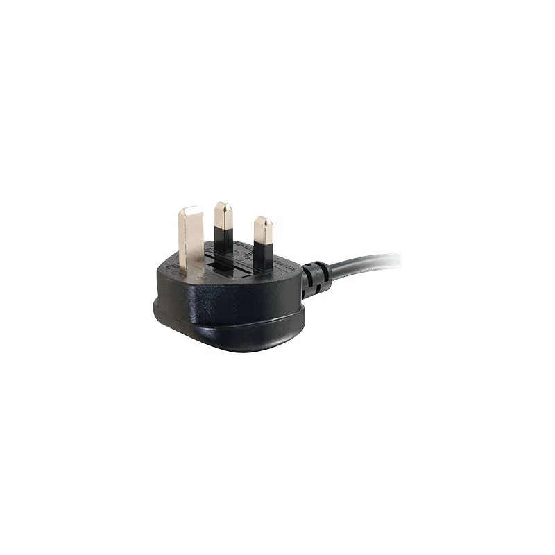 C2G 3m 18 AWG UK 90° Power Cord (IEC320C13R to BS 1363)