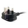 C2G 3m 18 AWG UK 90° Power Cord (IEC320C13R to BS 1363)