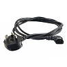 C2G 3m 18 AWG UK 90° Power Cord (IEC320C13R to BS 1363)