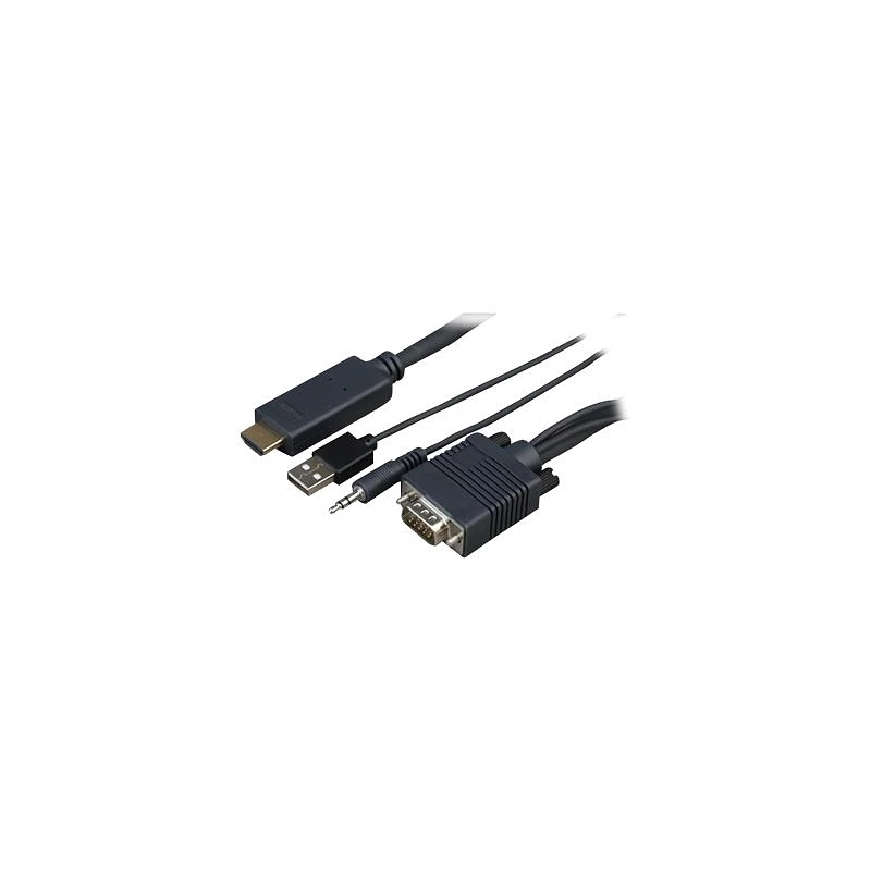 Sony CAB-VGAHDMI1 - Cable HDMI - HDMI macho a USB, HD-15 (VGA), mini-phone stereo 3.5 mm macho