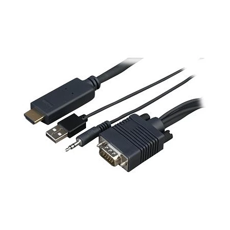 Sony CAB-VGAHDMI1 - Cable HDMI - HDMI macho a USB, HD-15 (VGA), mini-phone stereo 3.5 mm macho