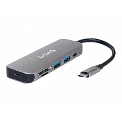 D-Link DUB-2325 - Hub - 2 x SuperSpeed USB 3.0 + 1 x USB-C (solo datos)