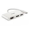 D-Link DUB-V310 - Adaptador de vídeo - 24 pin USB-C macho a HD-15 (VGA), HDMI, DisplayPort hembra