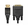 Kensington DisplayPort 1.1 (M) to DVI-D (M) Passive Cable, 6ft