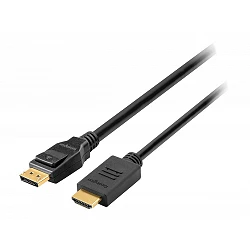 Kensington DisplayPort 1.2 (M) to HDMI (M) Passive Cable, 6ft