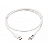 Eaton Tripp Lite Series USB-C to Lightning Sync/Charge Cable (M/M), MFi Certified, White, 3 ft. (0.9 m)