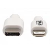 Eaton Tripp Lite Series USB-C to Lightning Sync/Charge Cable (M/M), MFi Certified, White, 3 ft. (0.9 m)