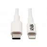 Eaton Tripp Lite Series USB-C to Lightning Sync/Charge Cable (M/M), MFi Certified, White, 3 ft. (0.9 m)