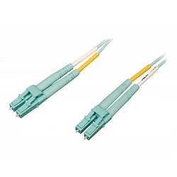 Tripp Lite 3M 10Gb/100Gb Duplex Multimode 50/125 OM4 LSZH Fiber Patch Cable LC/LC Aqua 3 Meters