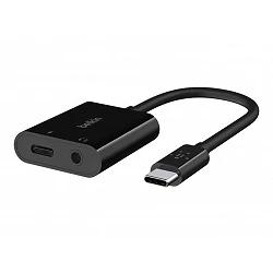 Belkin RockStar - USB-C a conector de auriculares / adaptador de carga