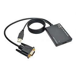 Tripp Lite VGA to HDMI Component Adapter Converter with USB Audio Power VGA to HDMI 1080p