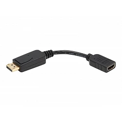 Eaton Tripp Lite Series DisplayPort to HDMI Video Adapter Video Converter (M/F), HDCP, Black, 6 in. (15 cm)