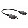 Eaton Tripp Lite Series DisplayPort to HDMI Video Adapter Video Converter (M/F), HDCP, Black, 1 ft.