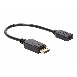 Eaton Tripp Lite Series DisplayPort to HDMI Video Adapter Video Converter (M/F), HDCP, Black, 1 ft.