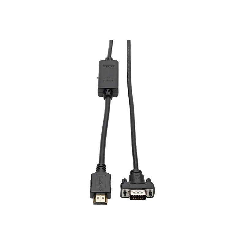 Eaton Tripp Lite Series HDMI to VGA Active Adapter Cable (HDMI to Low-Profile HD15 M/M), 10 ft. (3.1 m)