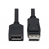 Eaton Tripp Lite Series DisplayPort Extension Cable with Latch, 4K @ 60 Hz, HDCP 2.2 (M/F),10 ft. (3.05 m)