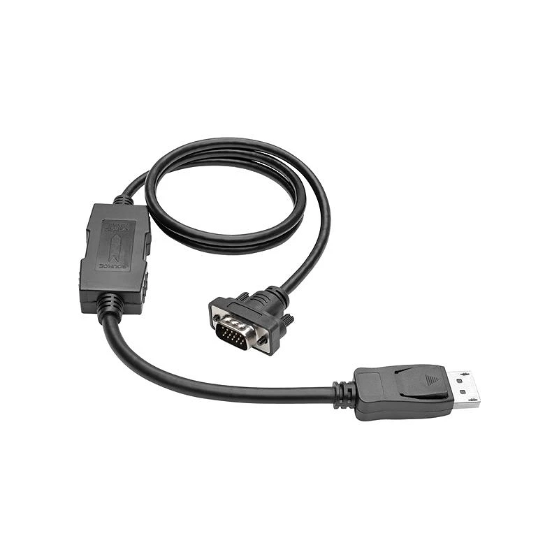 Eaton Tripp Lite Series DisplayPort 1.2 to VGA Active Adapter Cable (DP with Latches to HD15 M/M), 3 ft. (0.9 m)