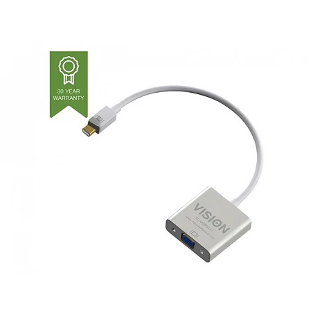 Vision Techconnect - Adaptador de vídeo - Mini DisplayPort (M) a HD-15 (VGA) (H)