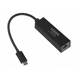 Vision TC-USBCETH/BL - Adaptador de red - USB-C 3.1