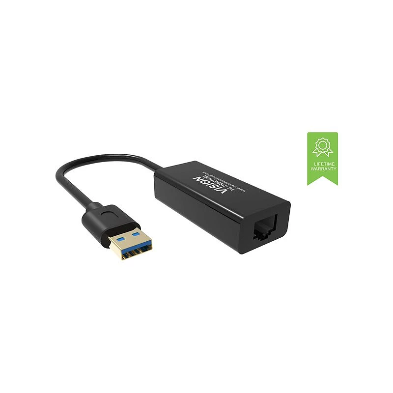 Vision TC-USBETH/BL - Adaptador de red - USB 2.0