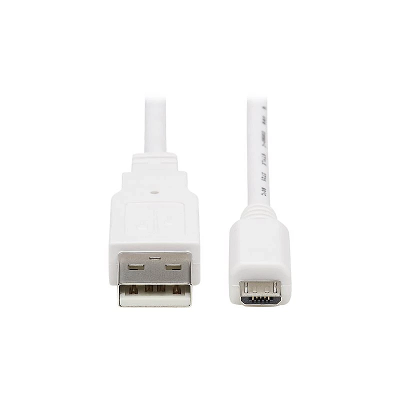 Eaton Tripp Lite Series Safe-IT USB 2.0 A to Micro-B Antibacterial Cable (M/M), White, 6 ft. (1.83 m)