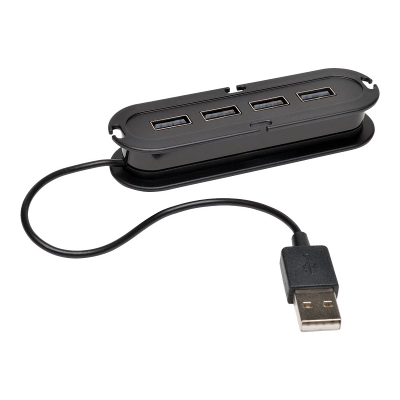 Tripp Lite 4-Port USB 2.0 Compact Mobile Hi-Speed Ultra-Mini Hub w/ Cable