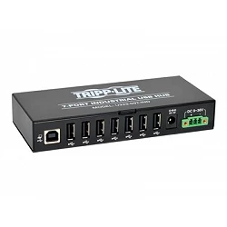 Tripp Lite 7-Port Rugged Industrial USB 2.0 Hi-Speed Hub w 15KV ESD Immunity Metal Mountable