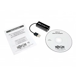 Tripp Lite USB 2.0 Hi-Speed to Gigabit Ethernet NIC Network Adapter White 10/100 Mbps