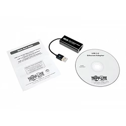 Tripp Lite USB 2.0 Hi-Speed to Gigabit Ethernet NIC Network Adapter White 10/100 Mbps