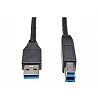 Eaton Tripp Lite Series USB 3.2 Gen 1 SuperSpeed Device Cable (A to B M/M) Black, 6 ft. (1.83 m)