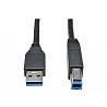 Eaton Tripp Lite Series USB 3.2 Gen 1 SuperSpeed Device Cable (A to B M/M) Black, 15 ft. (4.57 m)