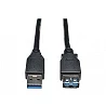 Eaton Tripp Lite Series USB 3.0 SuperSpeed Extension Cable (A M/F), Black, 6 ft. (1.83 m)