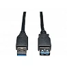 Eaton Tripp Lite Series USB 3.0 SuperSpeed Extension Cable (A M/F), Black, 6 ft. (1.83 m)