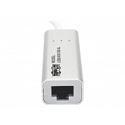 Tripp Lite USB 3.0 SuperSpeed to Gigabit Ethernet NIC Network Adapter RJ45 10/100/1000 Aluminum White