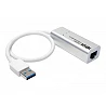 Tripp Lite USB 3.0 SuperSpeed to Gigabit Ethernet NIC Network Adapter RJ45 10/100/1000 Aluminum White