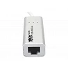 Tripp Lite USB 3.0 SuperSpeed to Gigabit Ethernet NIC Network Adapter RJ45 10/100/1000 Aluminum White