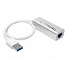 Tripp Lite USB 3.0 SuperSpeed to Gigabit Ethernet NIC Network Adapter RJ45 10/100/1000 Aluminum White