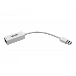 Tripp Lite USB 3.0 SuperSpeed to Gigabit Ethernet NIC Network Adapter RJ45 10/100/1000 White