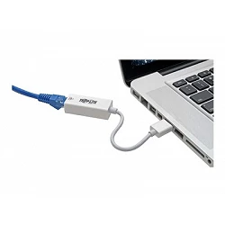 Tripp Lite USB 3.0 SuperSpeed to Gigabit Ethernet NIC Network Adapter RJ45 10/100/1000 White