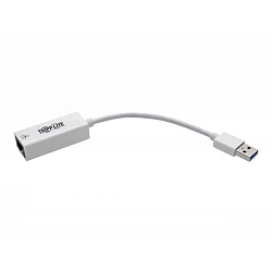 Tripp Lite USB 3.0 SuperSpeed to Gigabit Ethernet NIC Network Adapter RJ45 10/100/1000 White