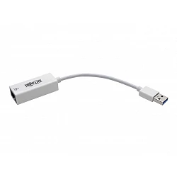 Tripp Lite USB 3.0 SuperSpeed to Gigabit Ethernet NIC Network Adapter RJ45 10/100/1000 White