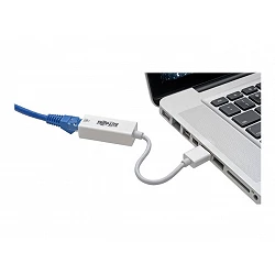 Tripp Lite USB 3.0 SuperSpeed to Gigabit Ethernet NIC Network Adapter RJ45 10/100/1000 White