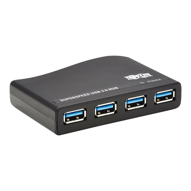 Tripp Lite 4-Port USB-A Mini Hub - USB 3.2 Gen 1, International Plug Adapters