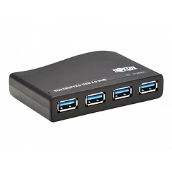 Tripp Lite 4-Port USB-A Mini Hub - USB 3.2 Gen 1, International Plug Adapters