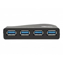 Tripp Lite 4-Port USB-A Mini Hub - USB 3.2 Gen 1, International Plug Adapters