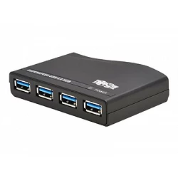 Tripp Lite 4-Port USB-A Mini Hub - USB 3.2 Gen 1, International Plug Adapters