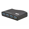 Tripp Lite 4-Port USB-A Mini Hub - USB 3.2 Gen 1, International Plug Adapters