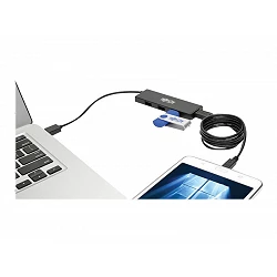 Tripp Lite 4-Port Portable Slim USB 3.0 Superspeed Hub w/ Built In Cable